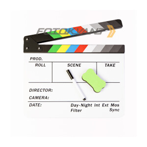 Хлопушка 20х30 см черная с русским текстом Fotokvant Clapper-5
