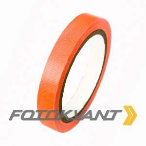 Клейкая лента студийный тейп оранжевого цвета 15 мм х 25 м Fotokvant GP-1525 Orange gaffer tape