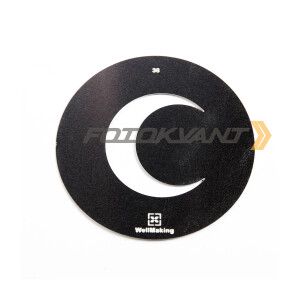 Маска гобо Ø 58 мм месяц Fotokvant GMW-36 Gobo mask для оптических насадок