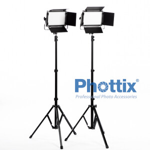 Комплект постоянного освещения с пультом д/у 100Вт 3200-5600K Kali50 Studio LED Twin Kit Set Phottix (81444)