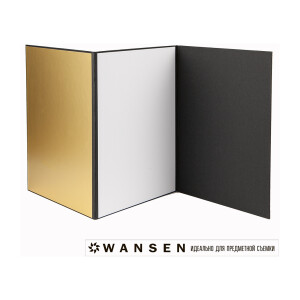 Отражатель флаг А4-3 4в1 белый золотой серебряный черный Wansen Flag 843258