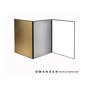 Отражатель флаг А3-3 4в1 белый золотой серебряный черный Wansen Flag 843255