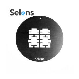 Маска гобо Ø 58 мм иероглиф счастье вдвоем Selens 841742 Gobo-52 для оптических насадок