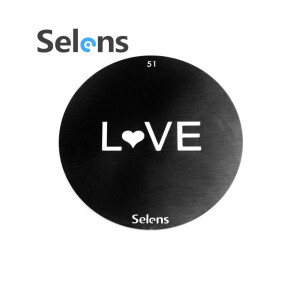 Маска гобо Ø 58 мм граффити Love Selens 841741 Gobo-51 для оптических насадок