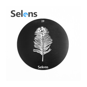 Маска гобо Ø 58 мм перо Selens 841719 Gobo-29 для оптических насадок