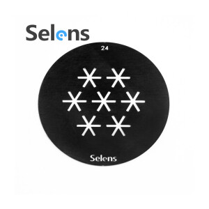 Маска гобо Ø 58 мм снежинки Selens 841714 Gobo-24 для оптических насадок