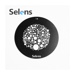 Маска гобо Ø 58 мм круги Selens 841704 Gobo-14 для оптических насадок