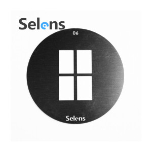 Маска гобо Ø 58 мм окно Selens 841696 Gobo-06 для оптических насадок