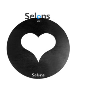 Маска гобо Ø 58 мм сердечко Selens 841727 Gobo-37 для оптических насадок