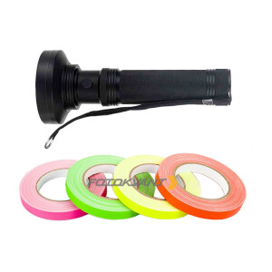Комплект из 4 тейпов УФ и ультрафиолетового фонарика Fotokvant GP-15259+LED-100UV KIT