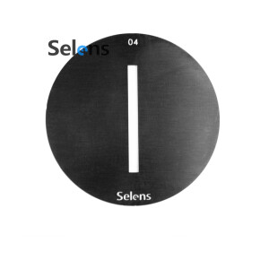 Маска гобо Ø 58 мм щель Selens 841694 Gobo-04 для оптических насадок