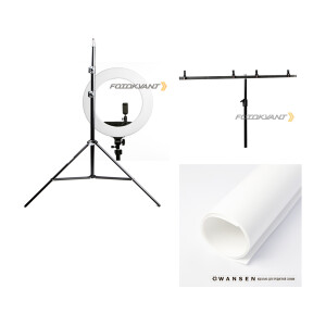 Комплект постоянного освещения светодиодный 48Вт 3200-5600K Фото на документы Fotokvant МФЦ-3 LED-480C RING