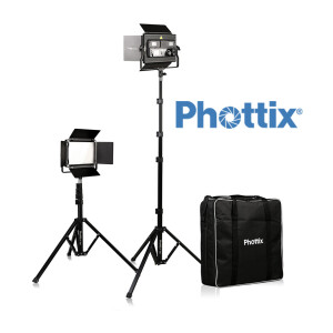 Комплект постоянного освещения RGB 100Вт 2500-8500K Kali50Ra Studio RGB Twin Kit Set Phottix Светодиодный осветитель панель